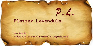 Platzer Levendula névjegykártya